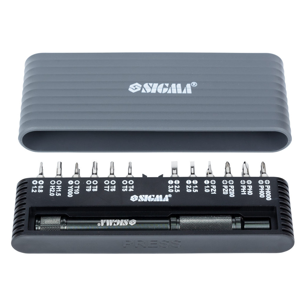 Набір викруток Sigma з бітами 1/4 "24шт CrV для мобільних телефонів (пласт кейс) (4003251) - зображення 1