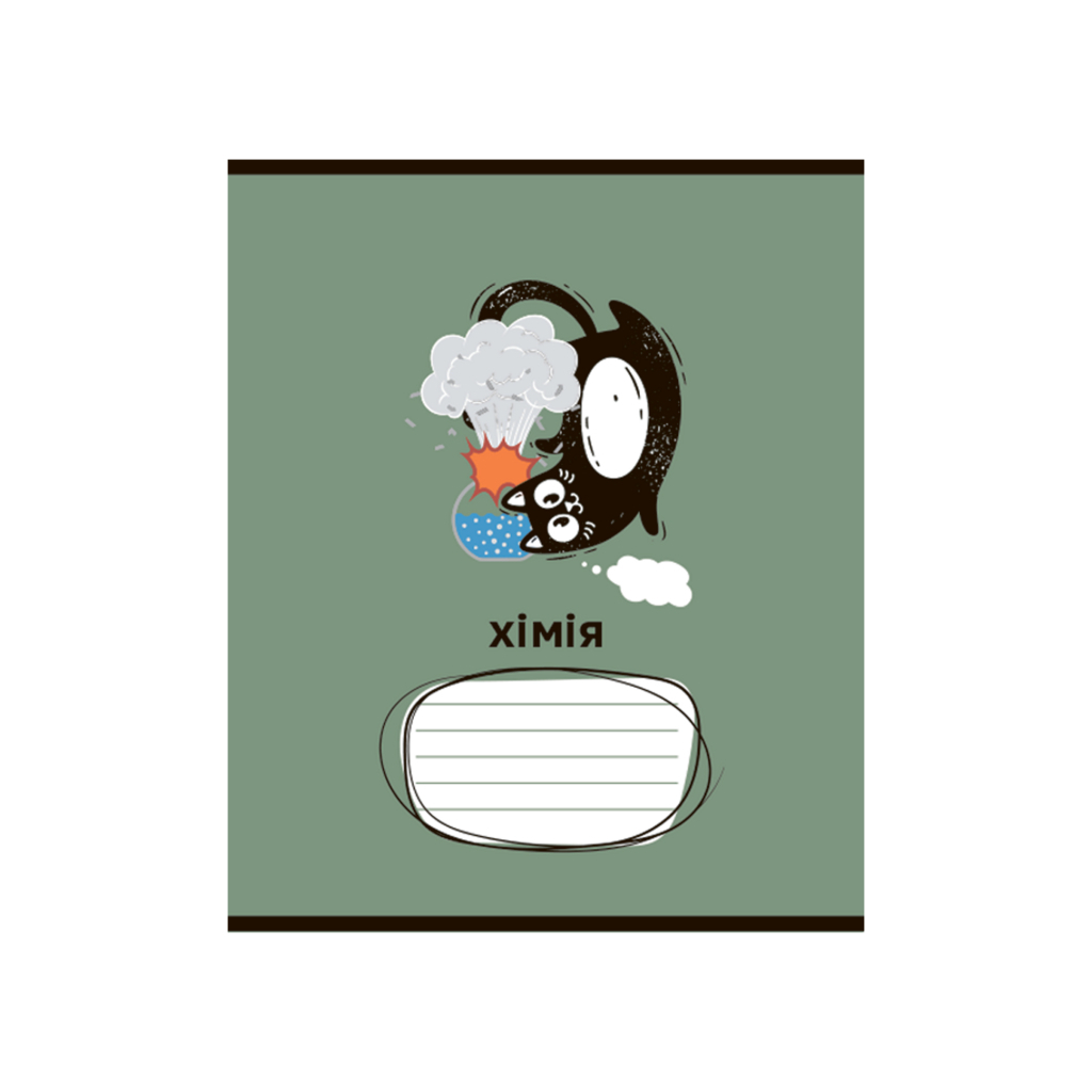 Зошит ZiBi набір учнівських CRAZY CAT 48 аркушів клітинка 10 штук, 8 предметів (ZB.1703-99) - зображення 6