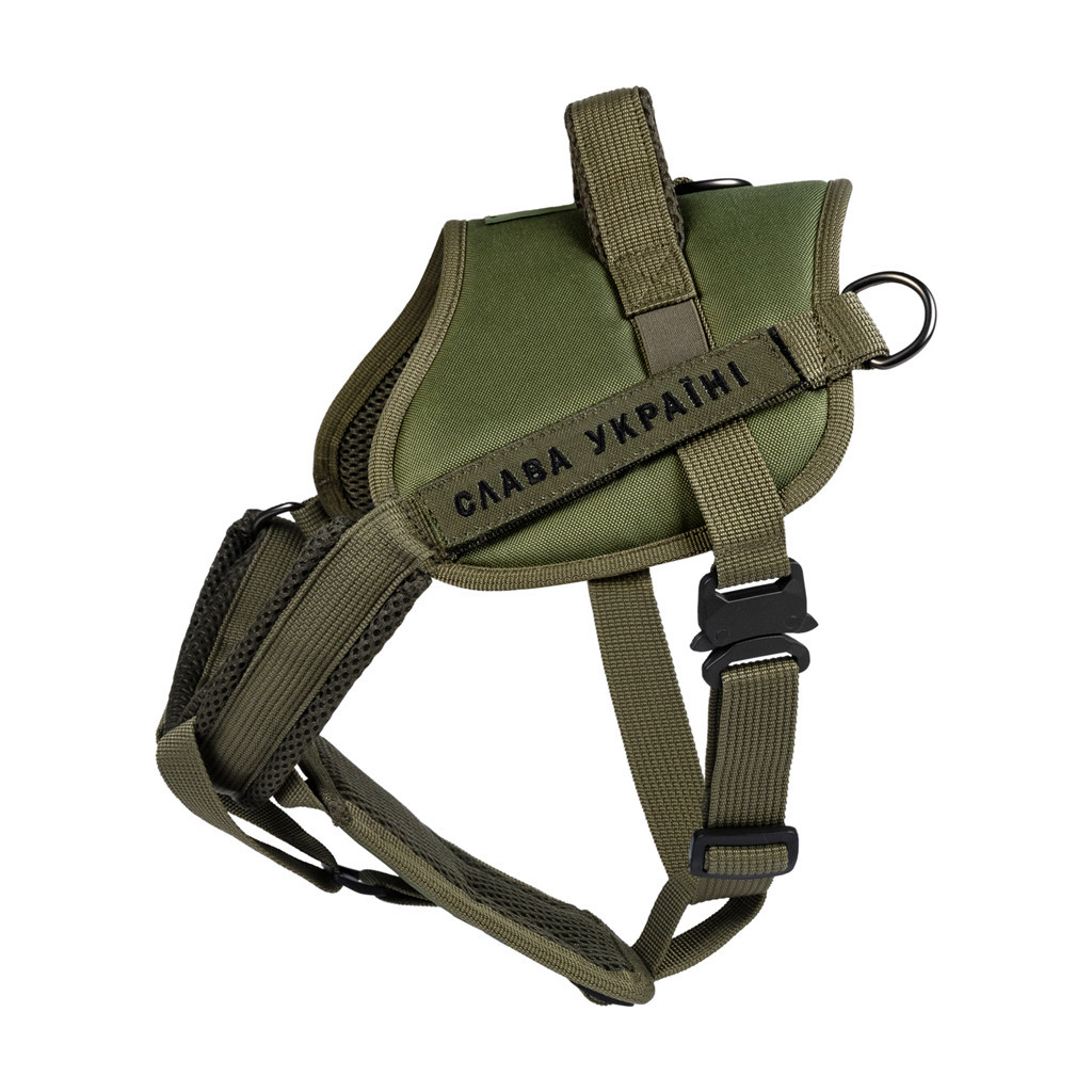 Шлея для собак WAUDOG PRO металевий фастекс M В 55-75 см хакі (689231) - зображення 2