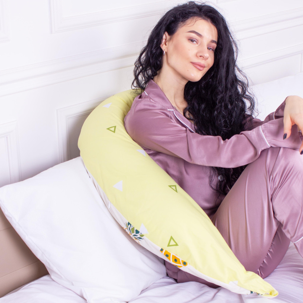 Подушка MirSon для вагітних та годування №8314 Print Line 17-0242 Salyut Бязь 30х170х20 см (2200006200390) - зображення 5