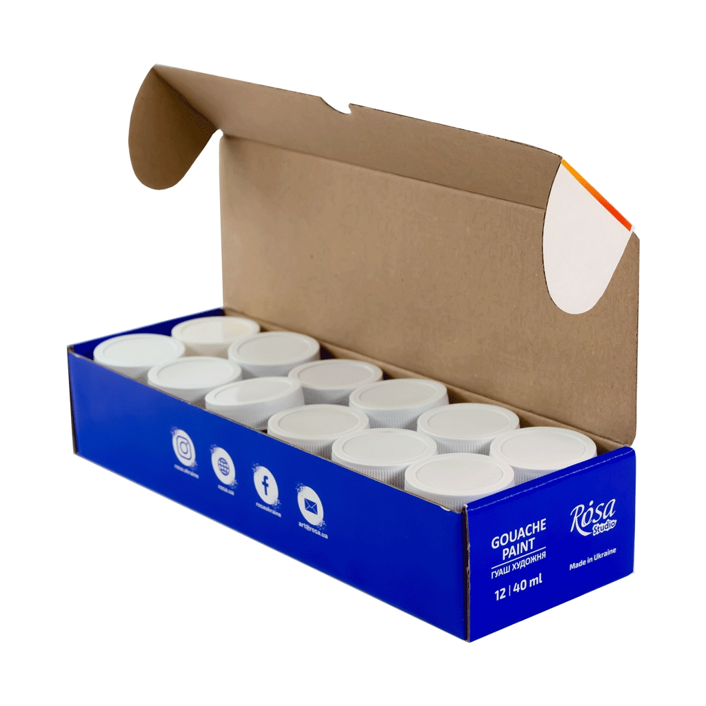 Гуашеві фарби Rosa Studio Classic 12 кольорів 40 мл special box (4823098531616) - изображение 2