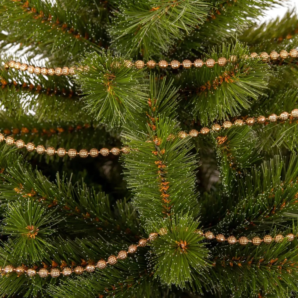 Намисто на ялинку Chomik 2.7м 6 мм, пластик, шампань (5900779893924_1) - зображення 3