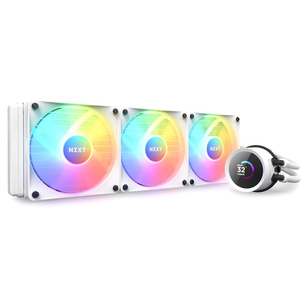 Система рідинного охолодження NZXT Kraken RGB 360mm AIO liquid cooler w/Display, (RL-KR360-W1) - зображення 1