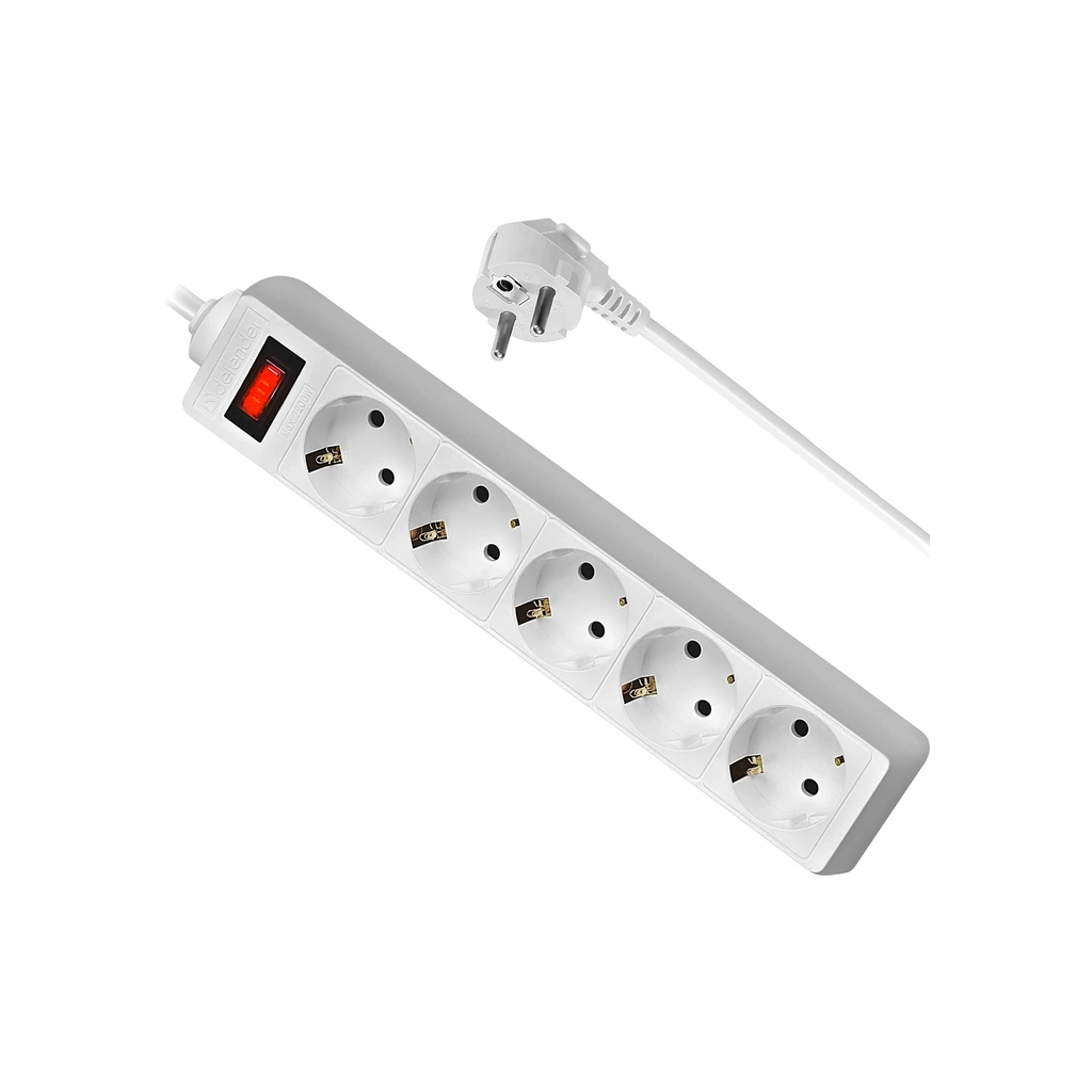 Мережевий фільтр живлення Defender ES 3m 5 роз. white (99482) - зображення 5
