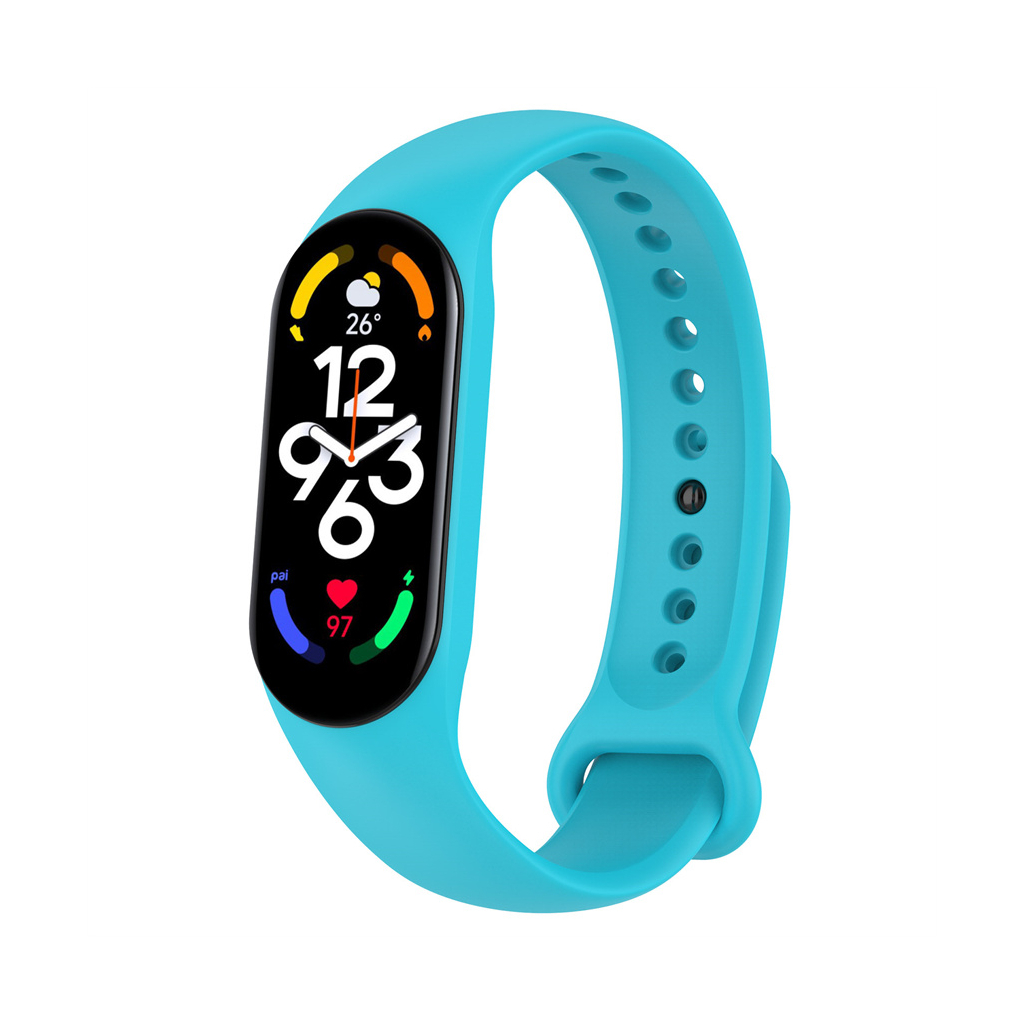 Ремінець до фітнес браслета BeCover Silicone для Xiaomi Mi Smart Band 7 Light Blue (707488) - зображення 1