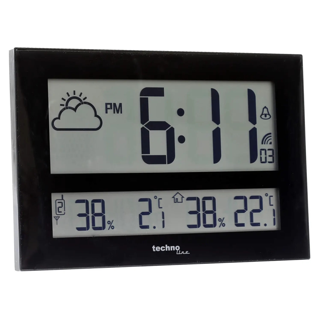 Настінний годинник Technoline WS8011 Black (DAS301307) - зображення 5