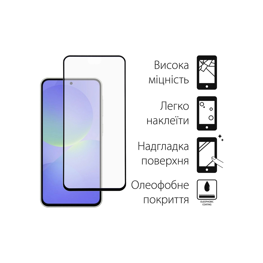 Чохол до мобільного телефона Dengos Kit Samsung Galaxy A36 5G Soft + glass (Black) (DG-KM-140) - зображення 3