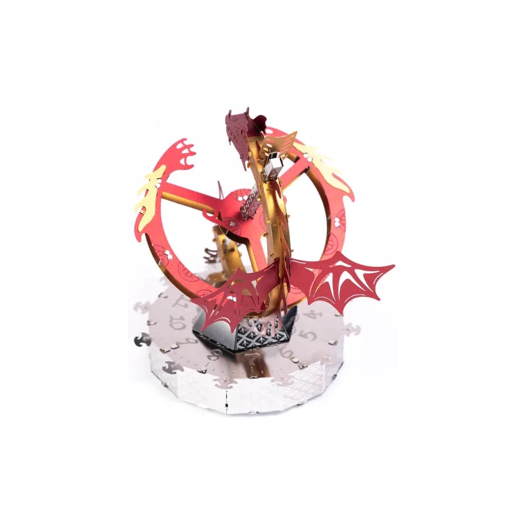 Конструктор Metal Time Колекцiйна модель Sun Chaser Dragon Stand Clock Сонячний годинник (MT025) - зображення 3