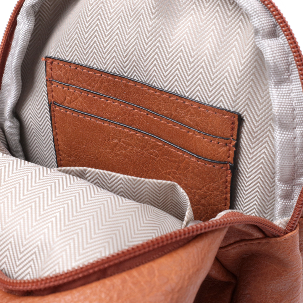 Сумка Vintage Жіноча через плече з отвором для навушників з екошкіри Руда (22789) - зображення 8