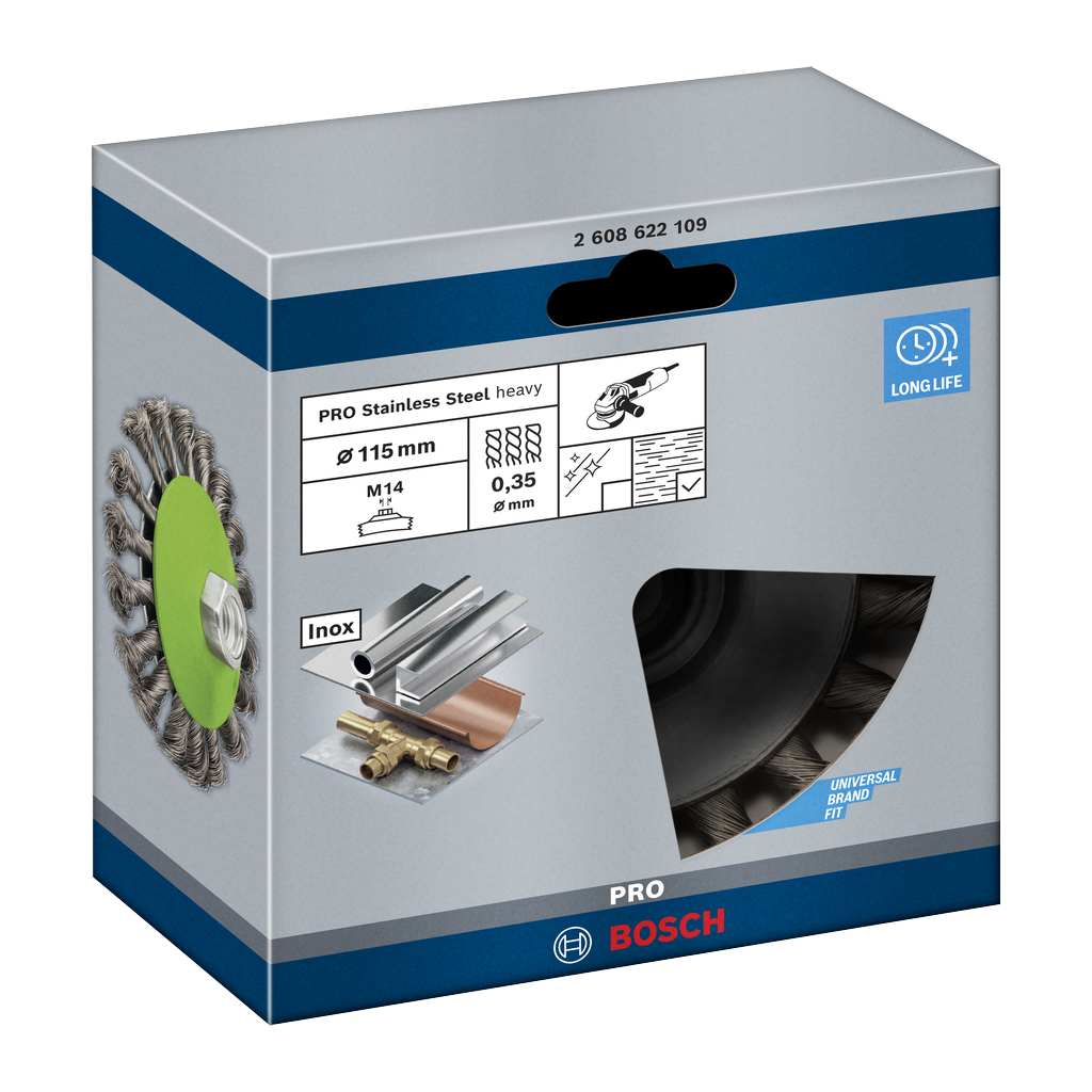 Щітка для електроінструменту Einhell Professional 115мм 0.35мм M14 (2.608.622.109) - зображення 2