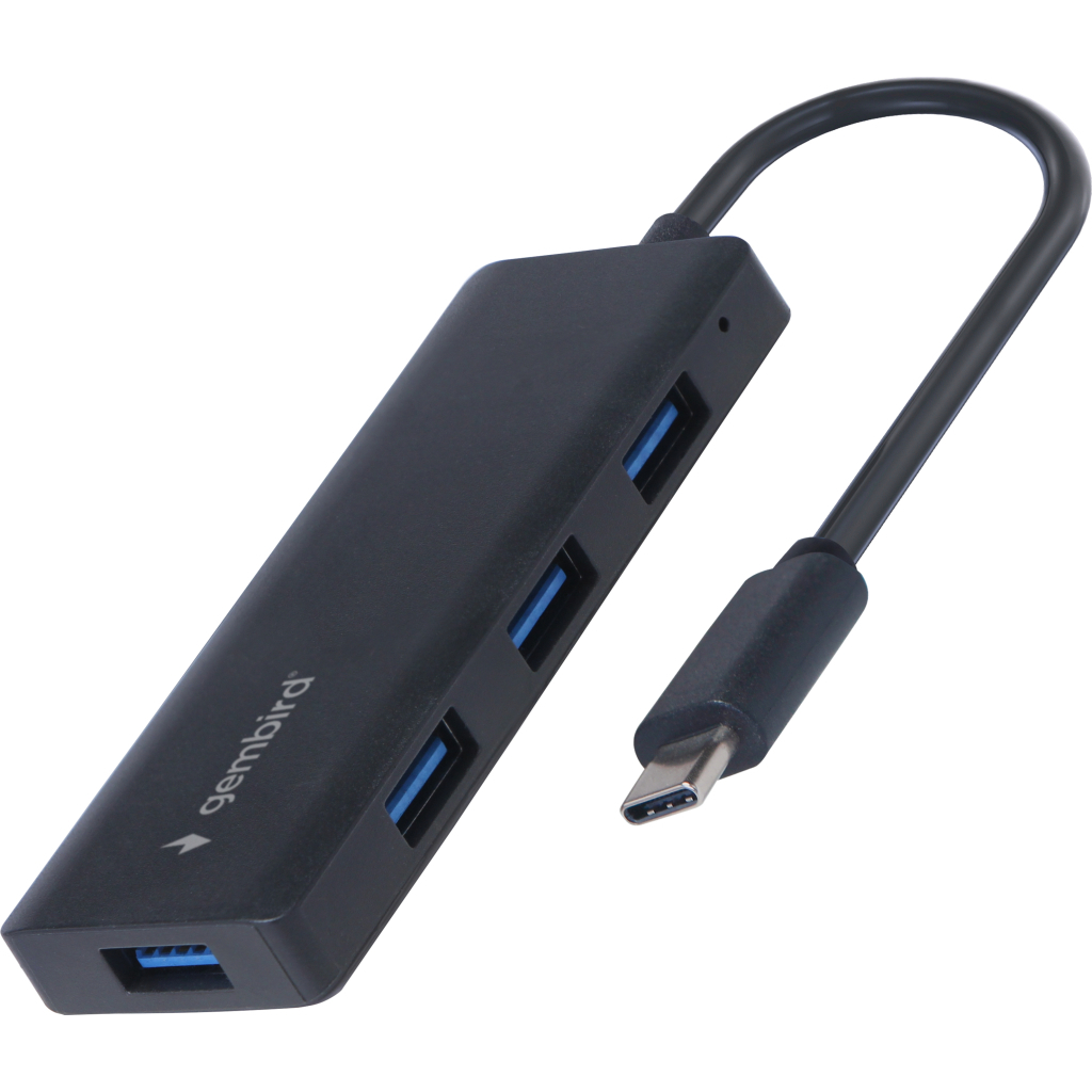 Концентратор Gembird USB-C UHB-U3P4-02 4xUSB3.1 (UHB-CM-U3P4-02) - зображення 1