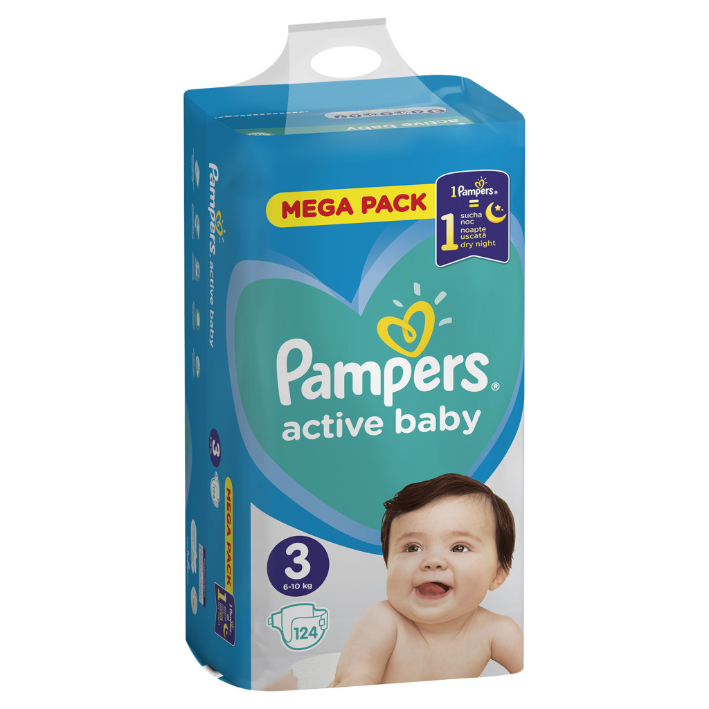 Підгузки Pampers Active Baby Midi Розмір 3 (6-10 кг) 124 шт (8001090950857) - зображення 4