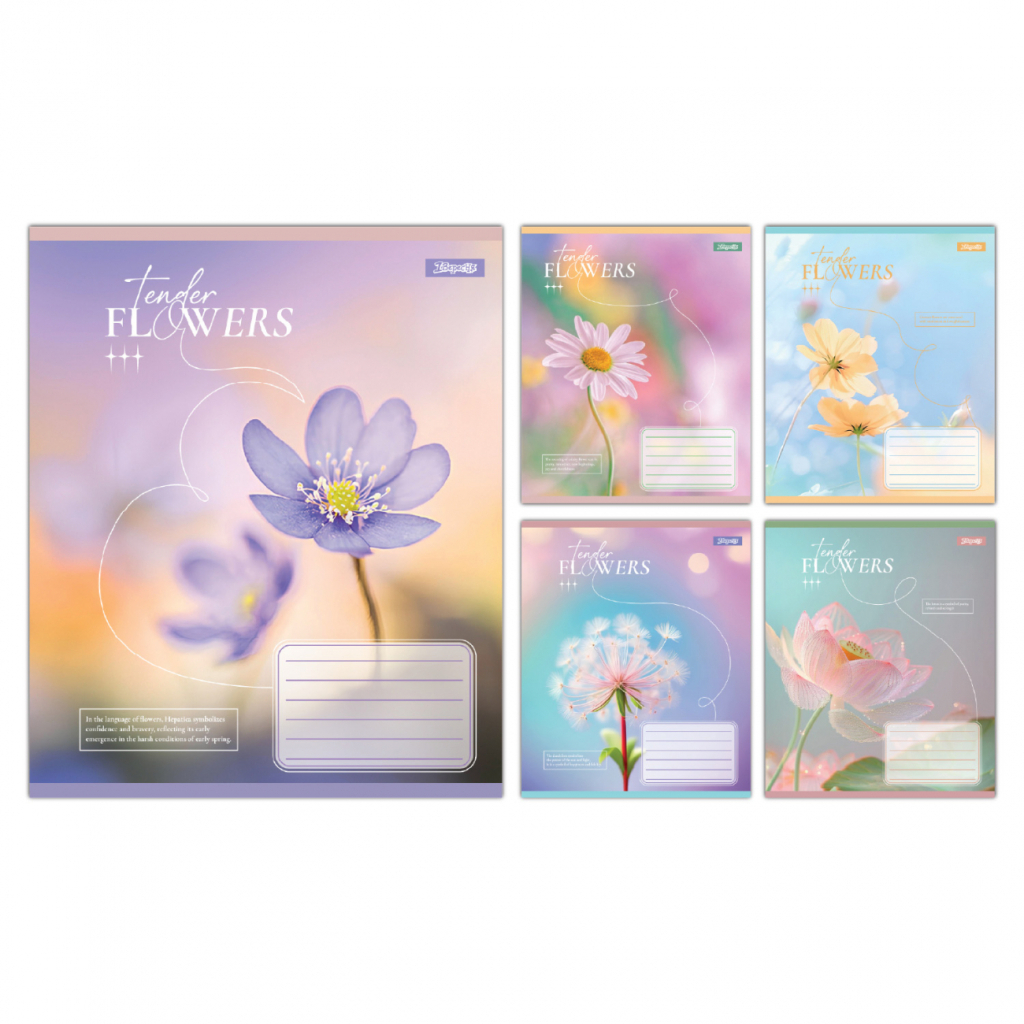 Зошит 1 вересня Tender Flowersg А5 60 аркушів клітинка (768082) - зображення 1