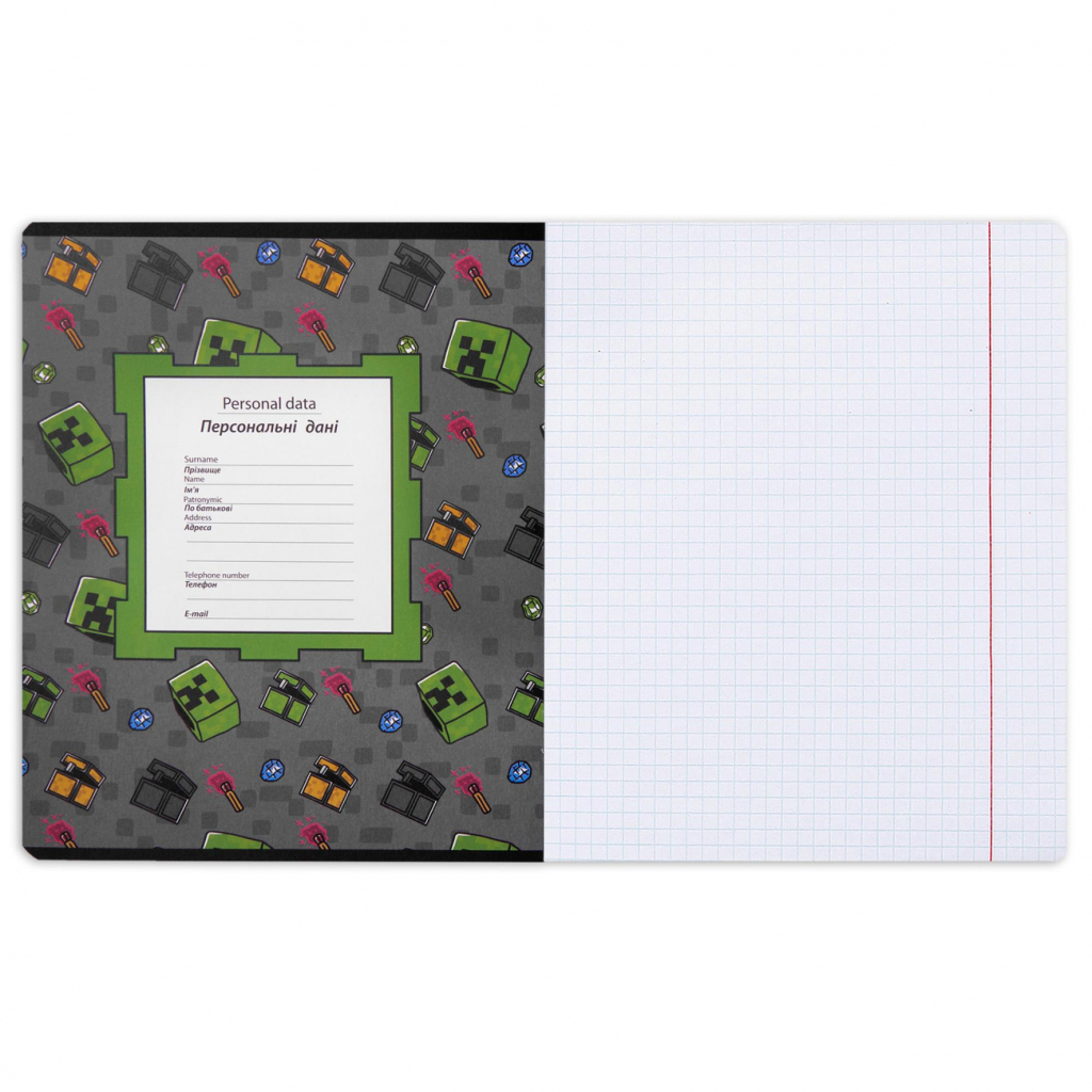 Зошит Yes Minecraft. Team 18 аркушів клітинка (767522) - зображення 9