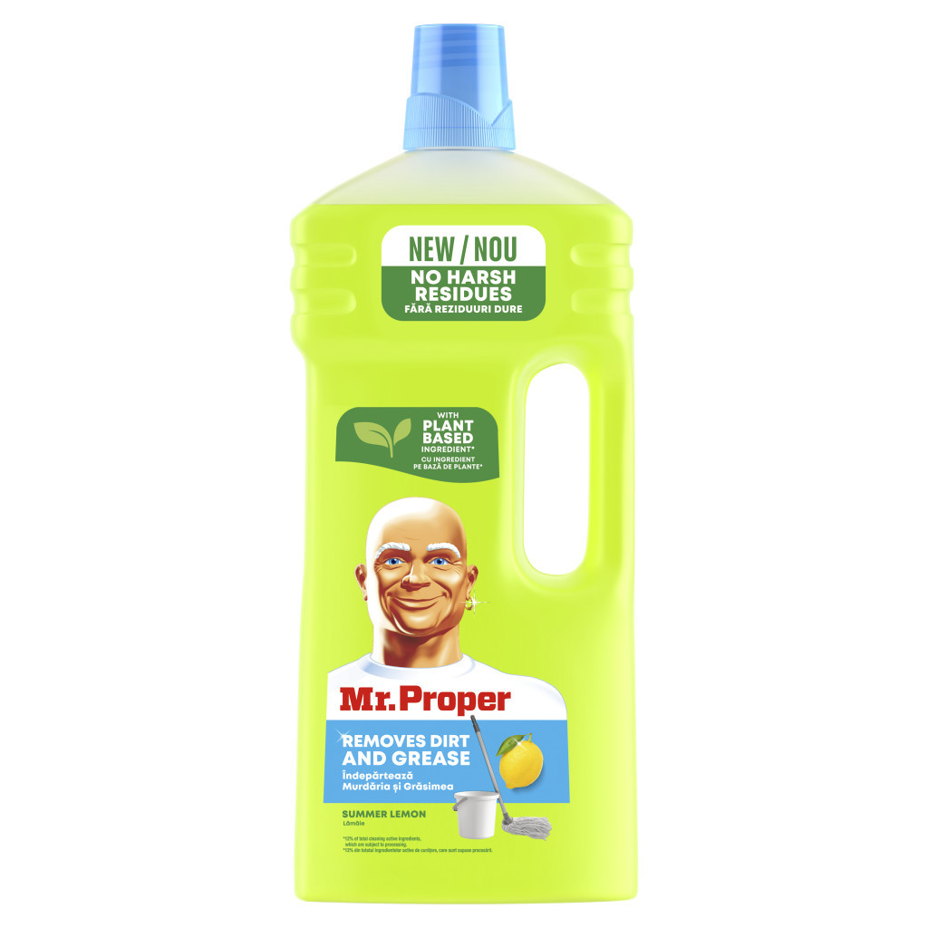 Засіб для миття підлоги Mr. Proper Чистота і блиск Лимон 1.5 л (5410076957484) - изображение 2