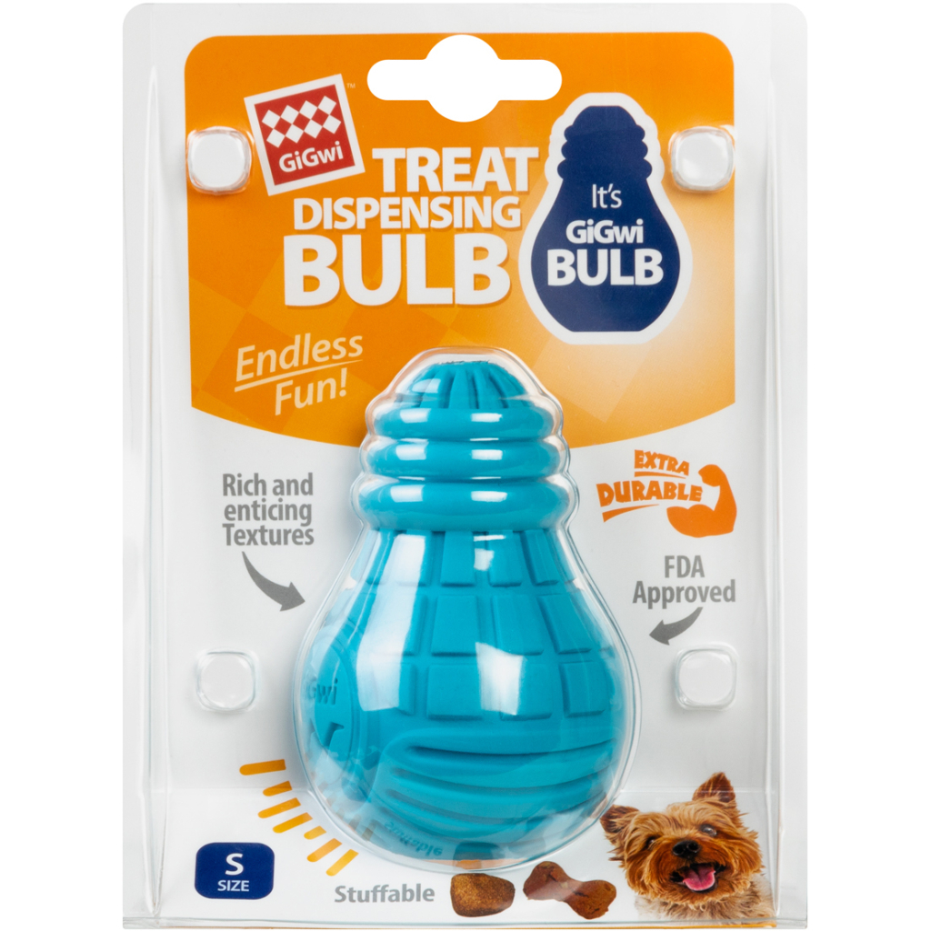 Іграшка для собак GiGwi Bulb Rubber Лампочка гумова S блакитна (2336) - зображення 2