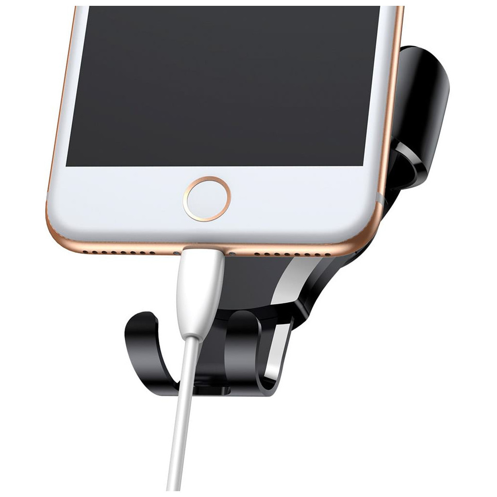 Універсальний автотримач Baseus Osculum Type Gravity Car Mount Black (SUYL-XP01) - изображение 6