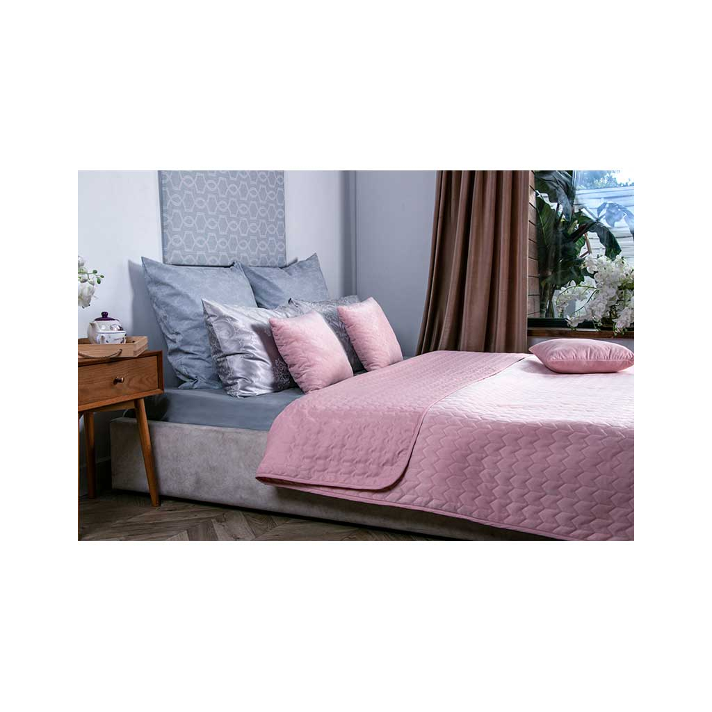 Покривало Руно двостороннє декоративне Velour Rose 220х240 см (330.55_Rose) - зображення 3