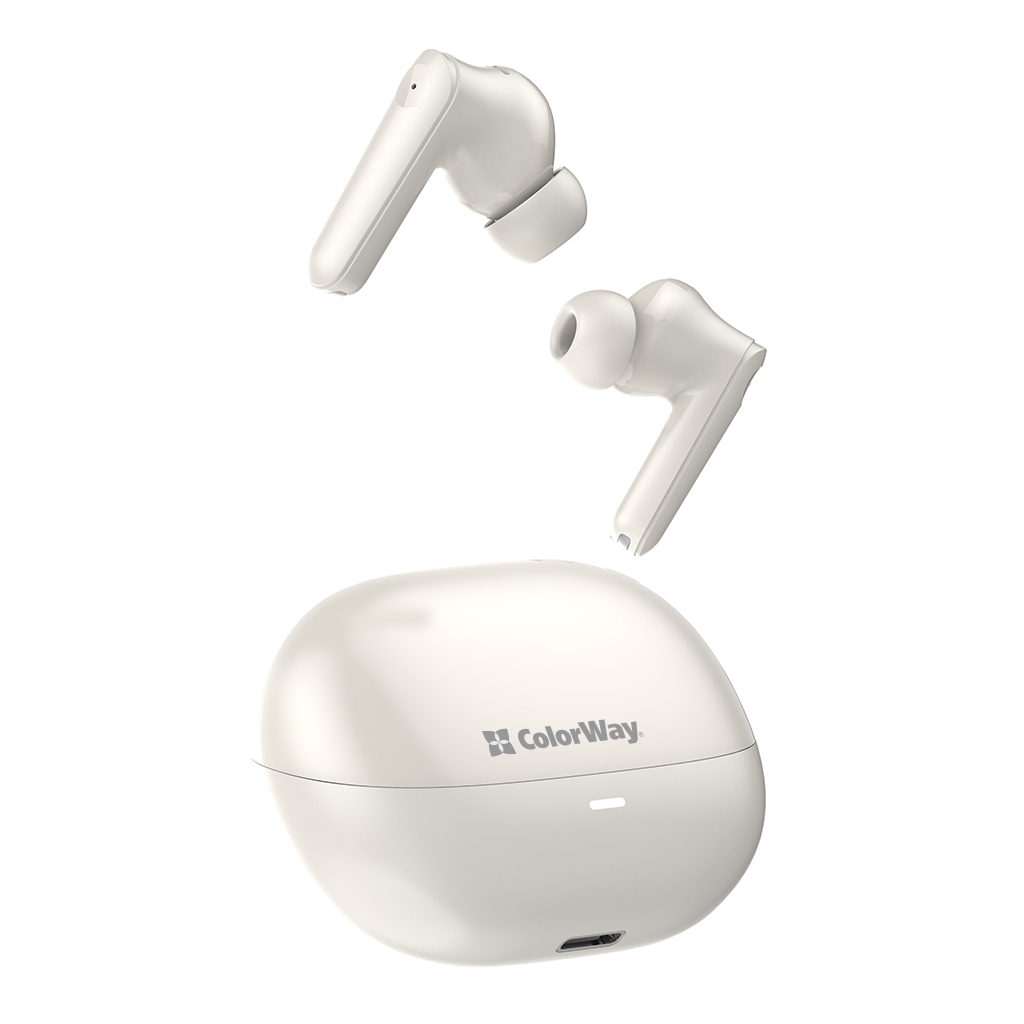 Навушники ColorWay Slim TWS-1 Earbuds Long Life Beige (CW-TWS1BE) - зображення 9