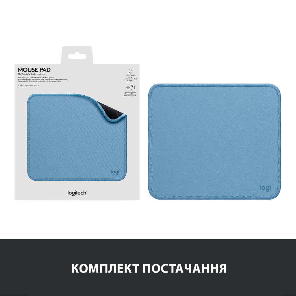 Килимок для мишки Logitech Mouse Pad Studio Series Blue (956-000051) - зображення 8