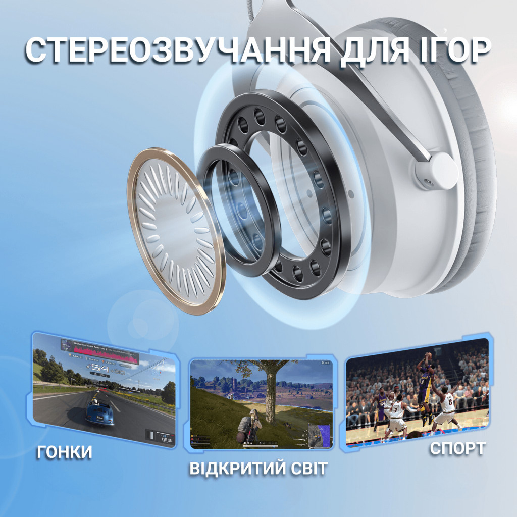 Навушники Fifine H3 RGB White (H3W) - зображення 7