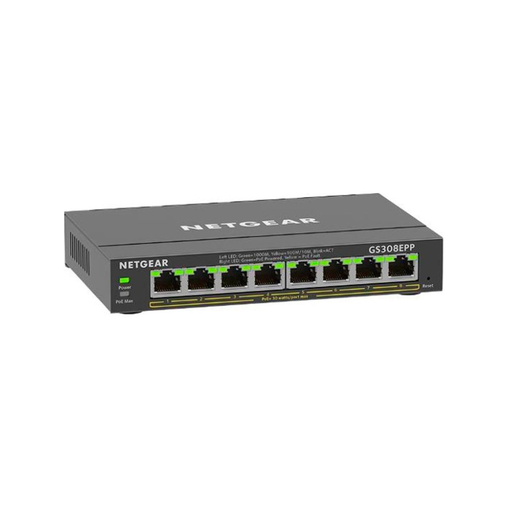 Комутатор мережевий Netgear GS308EPP-100PES - зображення 3