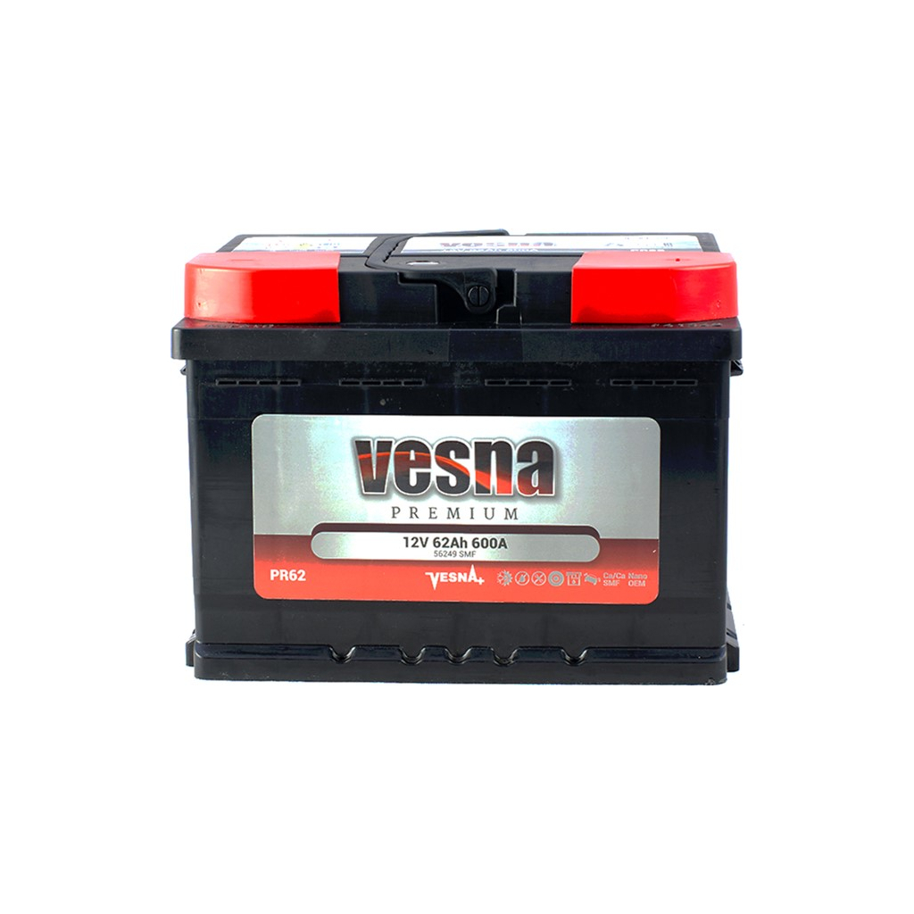 Акумулятор автомобільний Vesna 62 Ah/12V Premium Euro (415 062) - зображення 1