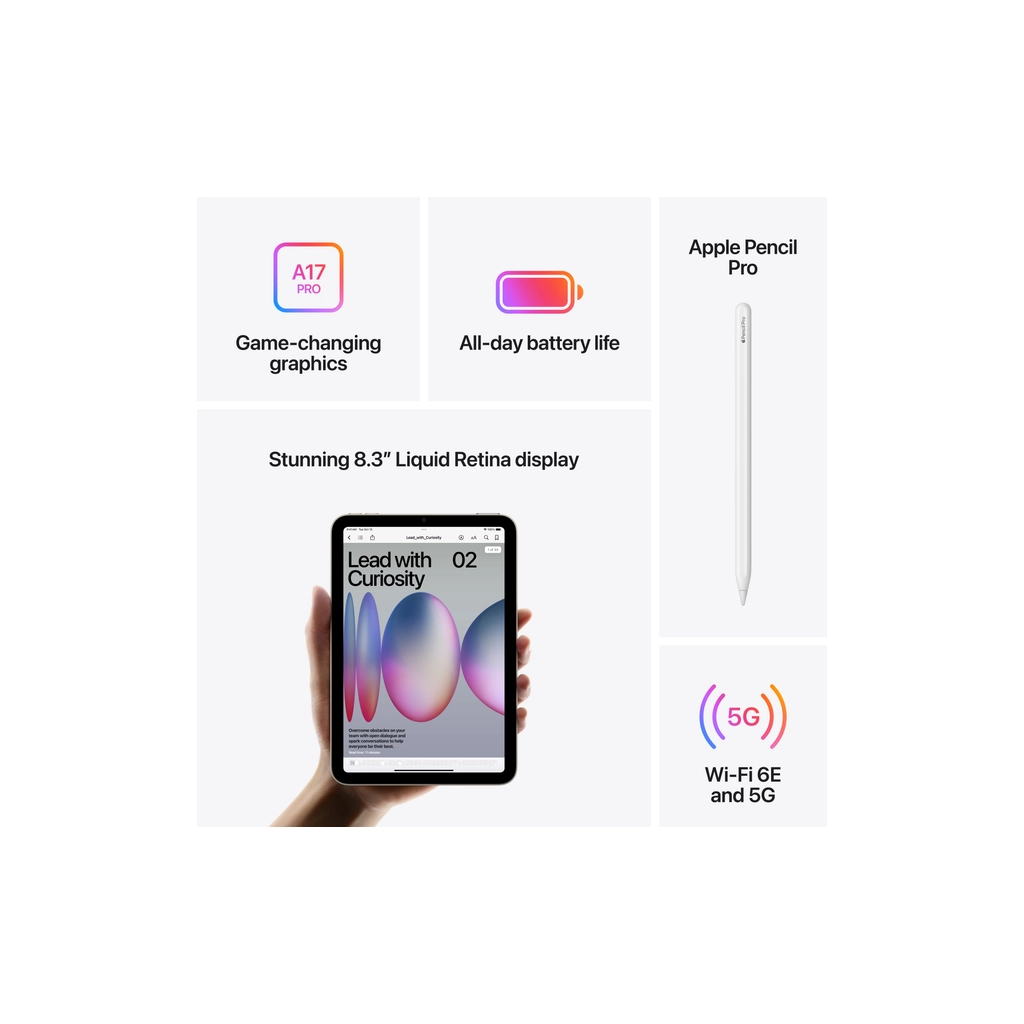 Планшет Apple iPad mini 2024 Wi-Fi + Cellular 128GB Blue (MXPP3NF/A) - зображення 6