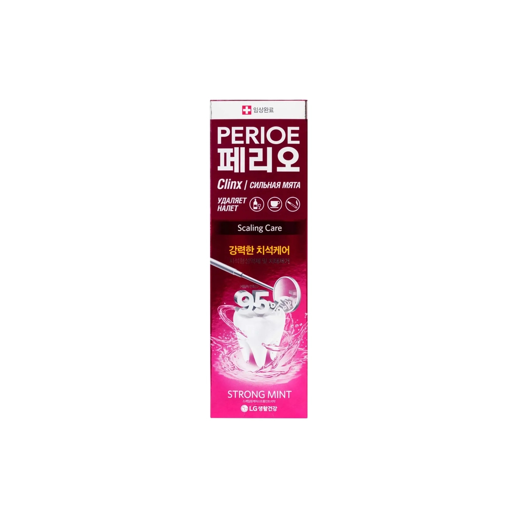 Зубна паста LG Perioe Clinx Cooling Strong Mint Toothpaste 120 г (8801051072846) - изображение 3