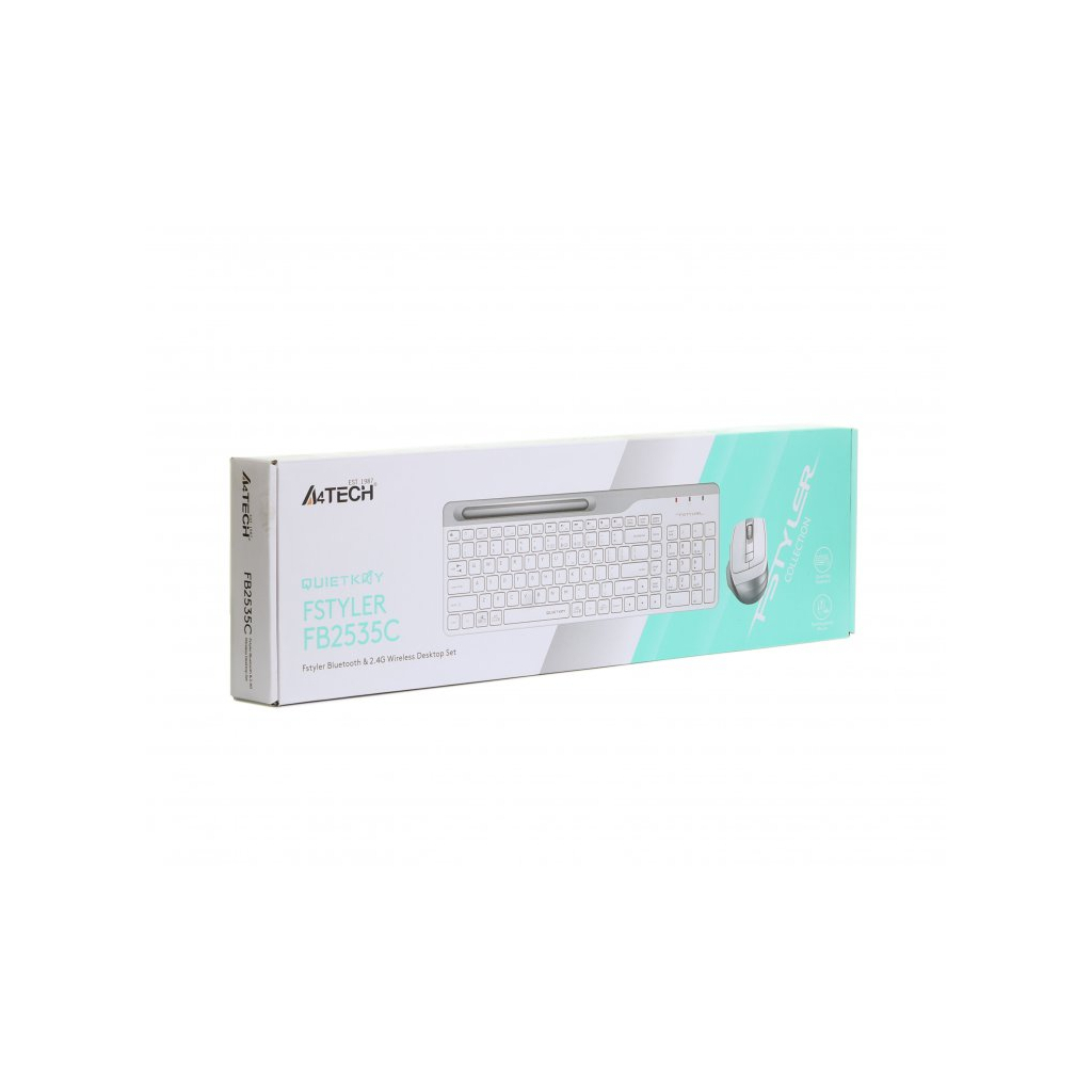 Комплект A4Tech FB2535C Wireless/Bluetooth Icy White (4711421971232) - изображение 8