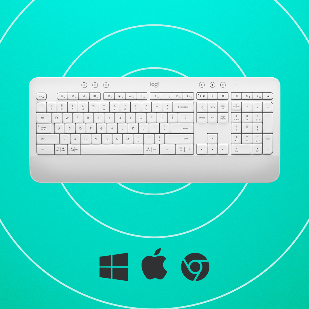 Клавіатура Logitech Signature K650 USB/Bluetooth UA Off-White (920-010977) - зображення 6