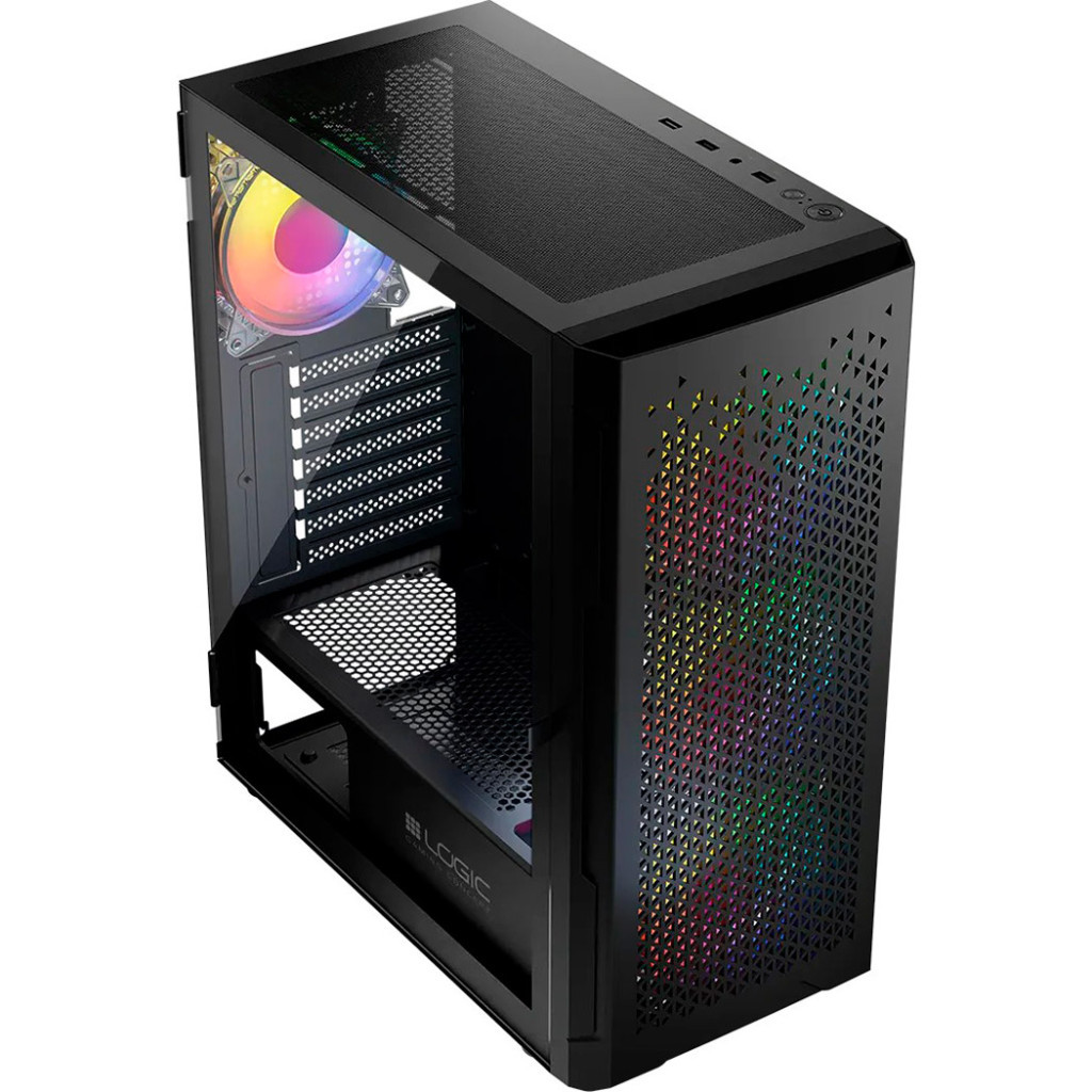 Корпус Logic concept ARAMIS MESH+GLASS ARGB fans 4x120mm BLACK (AT-ARAMIS-10-0000000-0002) - зображення 4