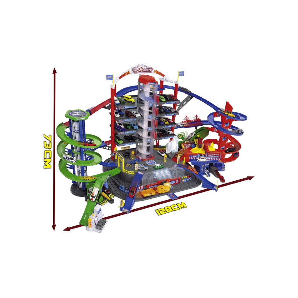 Ігровий набір Majorette Гараж. Супермісто 7 рівнів 6 металевих машинок (2059989) - зображення 12