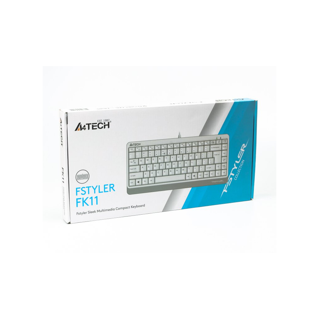 Клавіатура A4Tech FK11 Fstyler Compact Size USB White (4711421953245) - зображення 4
