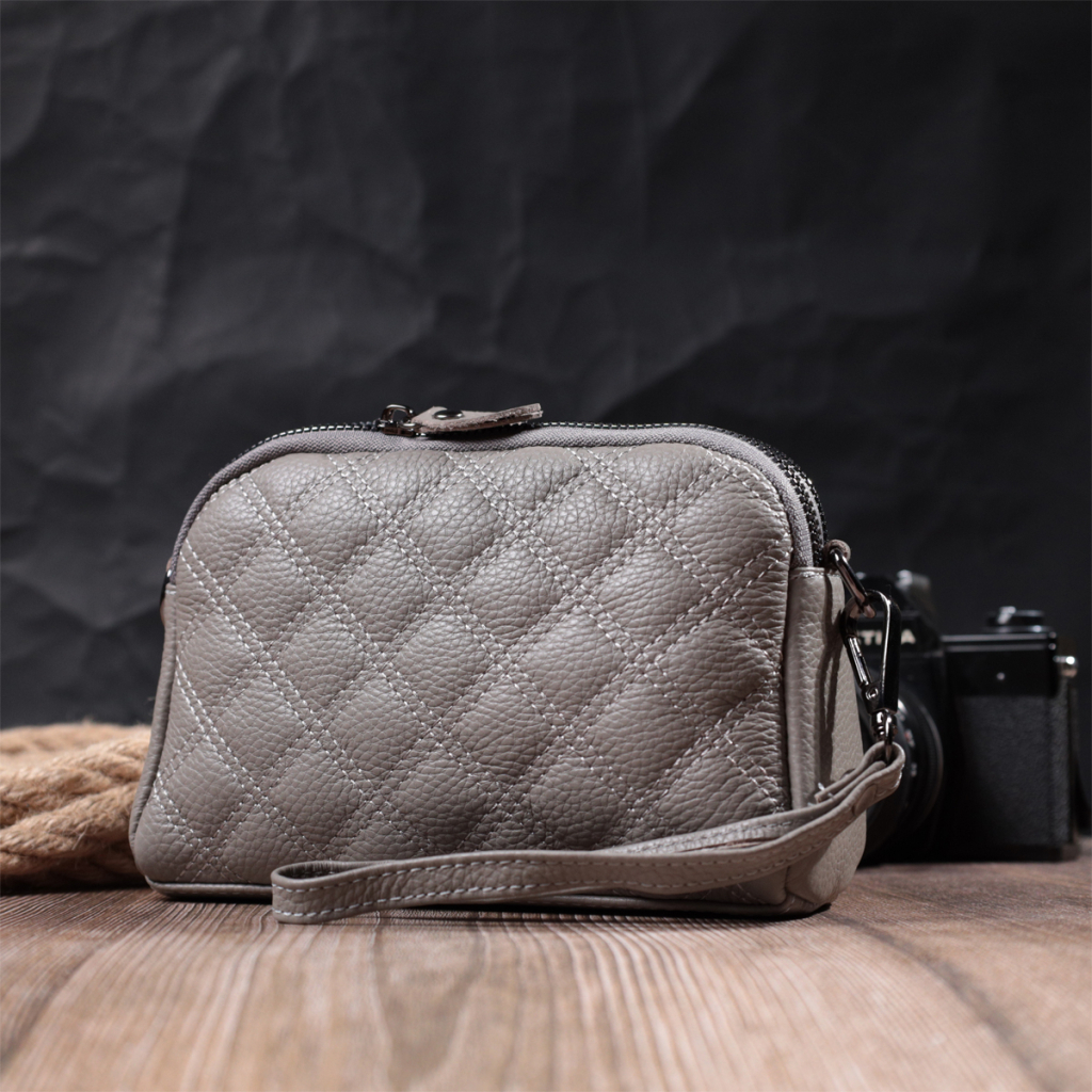 Сумка Vintage З натуральної шкіри Сіра (22810) - зображення 11