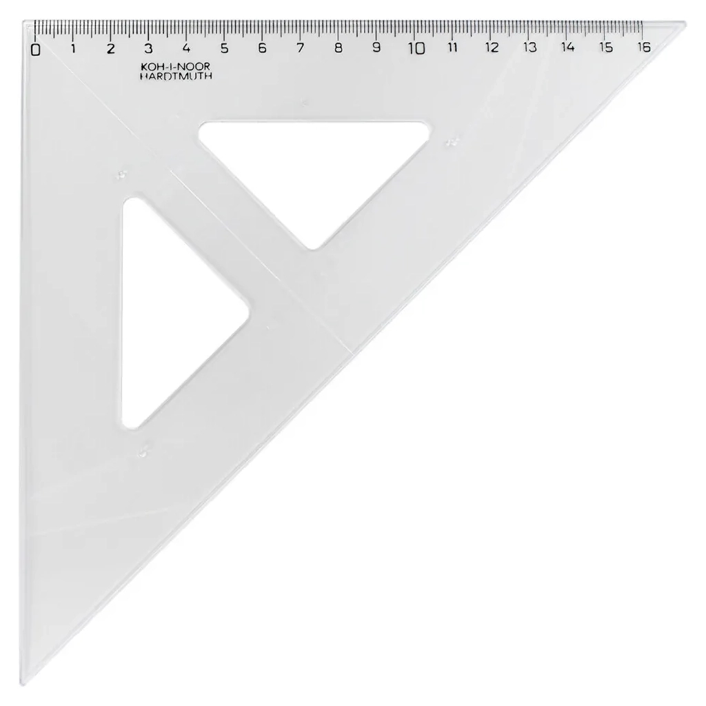 Лінійка Koh-i-Noor Трикутник 45/177, безкольоровий (744150) - изображение 1