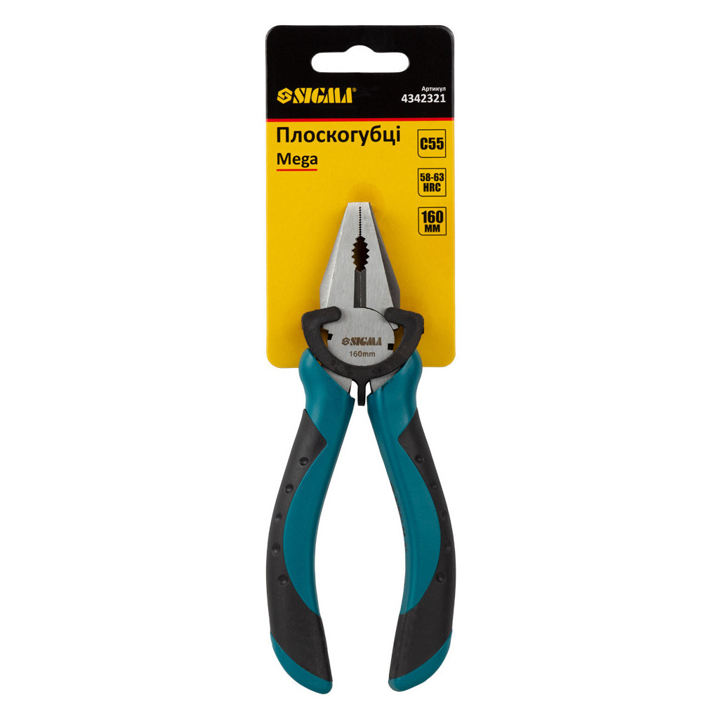 Плоскогубці Sigma 160мм Mega (4342321) - зображення 3