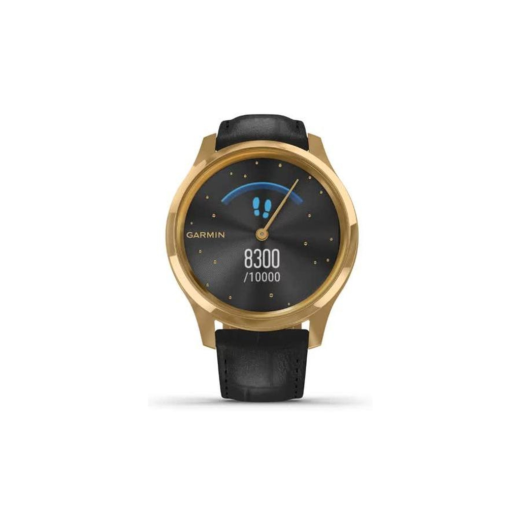 Смарт-годинник Garmin vivomove Luxe, Pure Gold-Black, Leather (010-02241-22) - зображення 4