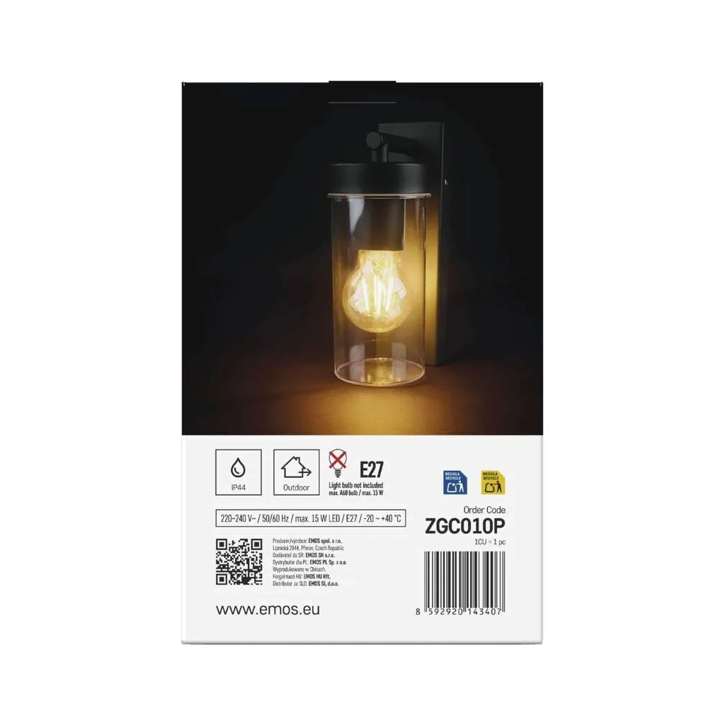 Світильник EMOS E27 15 Вт IP44 (ZGC010P) - picture 10