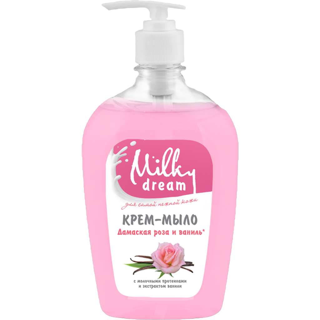 Рідке мило Milky Dream Дамаська троянда і ваніль з дозатором 500 мл (4820205300059) - зображення 1