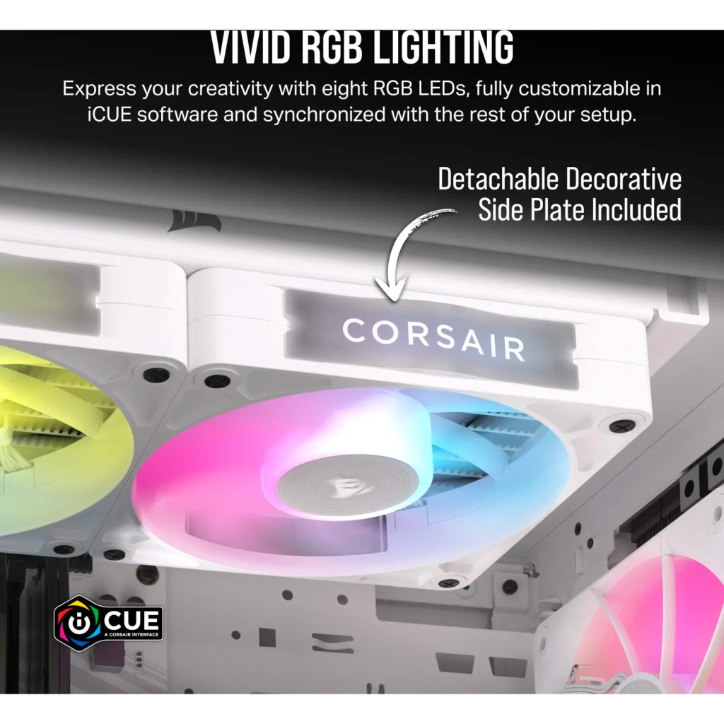 Кулер до корпусу Corsair iCUE Link RX120 RGB PWM White (CO-9051021-WW) - зображення 5