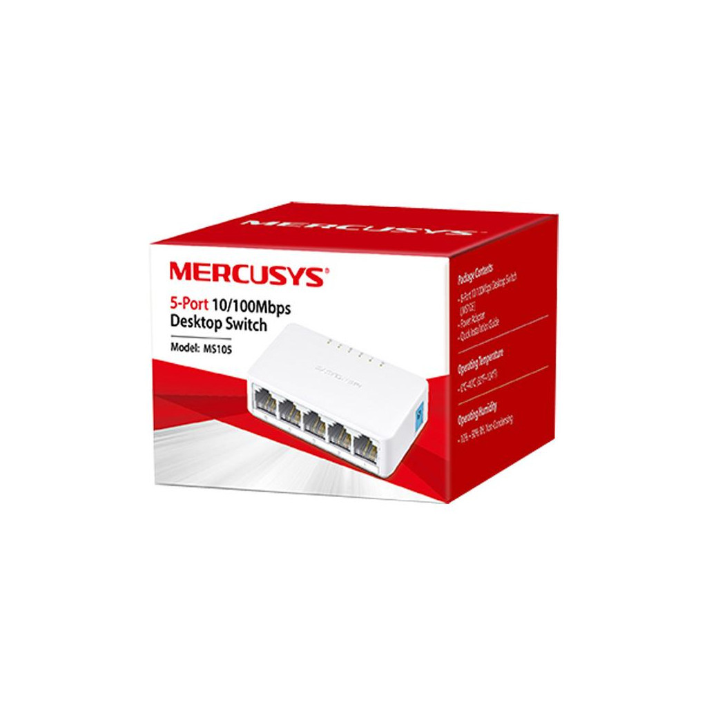 Комутатор мережевий Mercusys MS105 - зображення 3