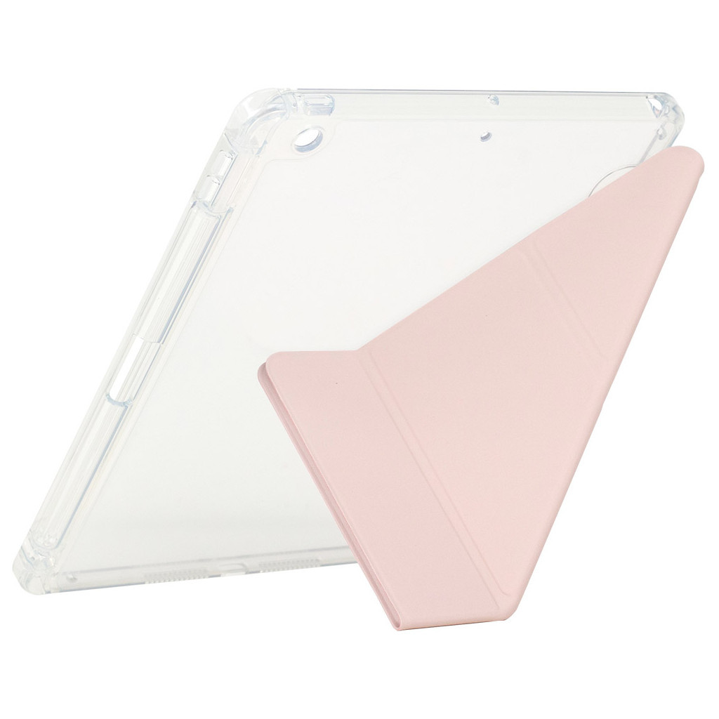 Чохол до планшета BeCover Ultra Slim Origami Transparent Apple Pencil Apple iPad 10.2 2019/2020/2021 Pink (711100) - зображення 2