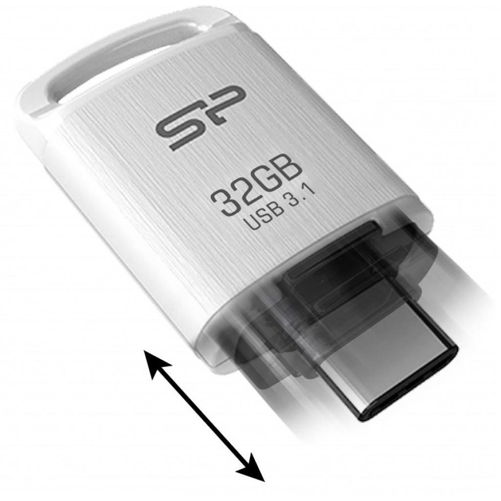 USB флеш накопичувач Silicon Power 32GB C10 White USB 3.1 / Type-C (SP032GBUC3C10V1W) - зображення 2