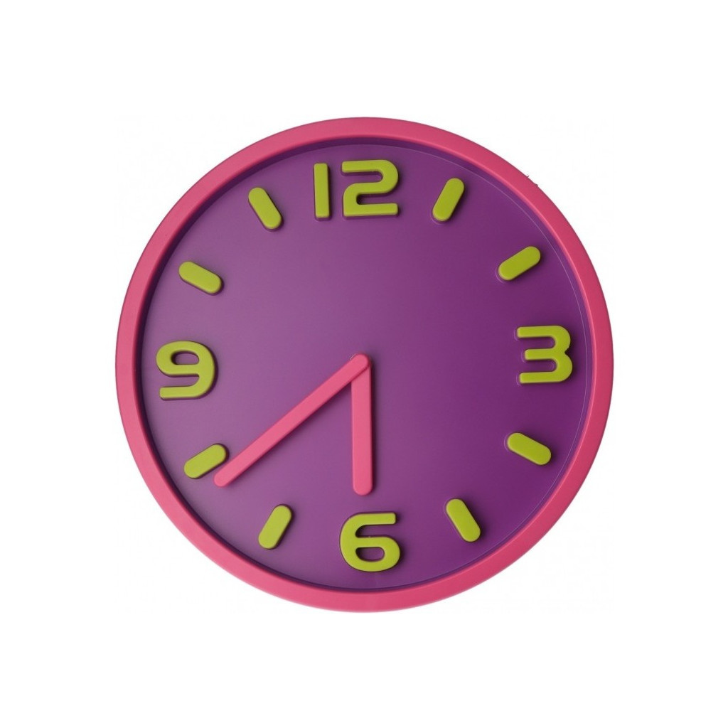 Настінний годинник Optima Magic пластиковий, рожевий (O52100) - зображення 1