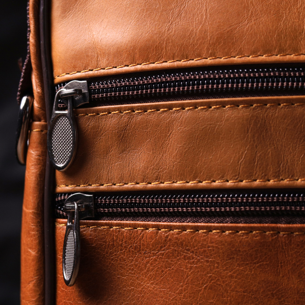 Сумка Vintage Чоловіча з ручкою шкіряна Руда (21273) - зображення 11