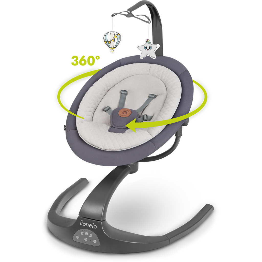 Крісло-гойдалка Lionelo Rina grey concrete (LO-RINA GREY CONCRETE) - зображення 4