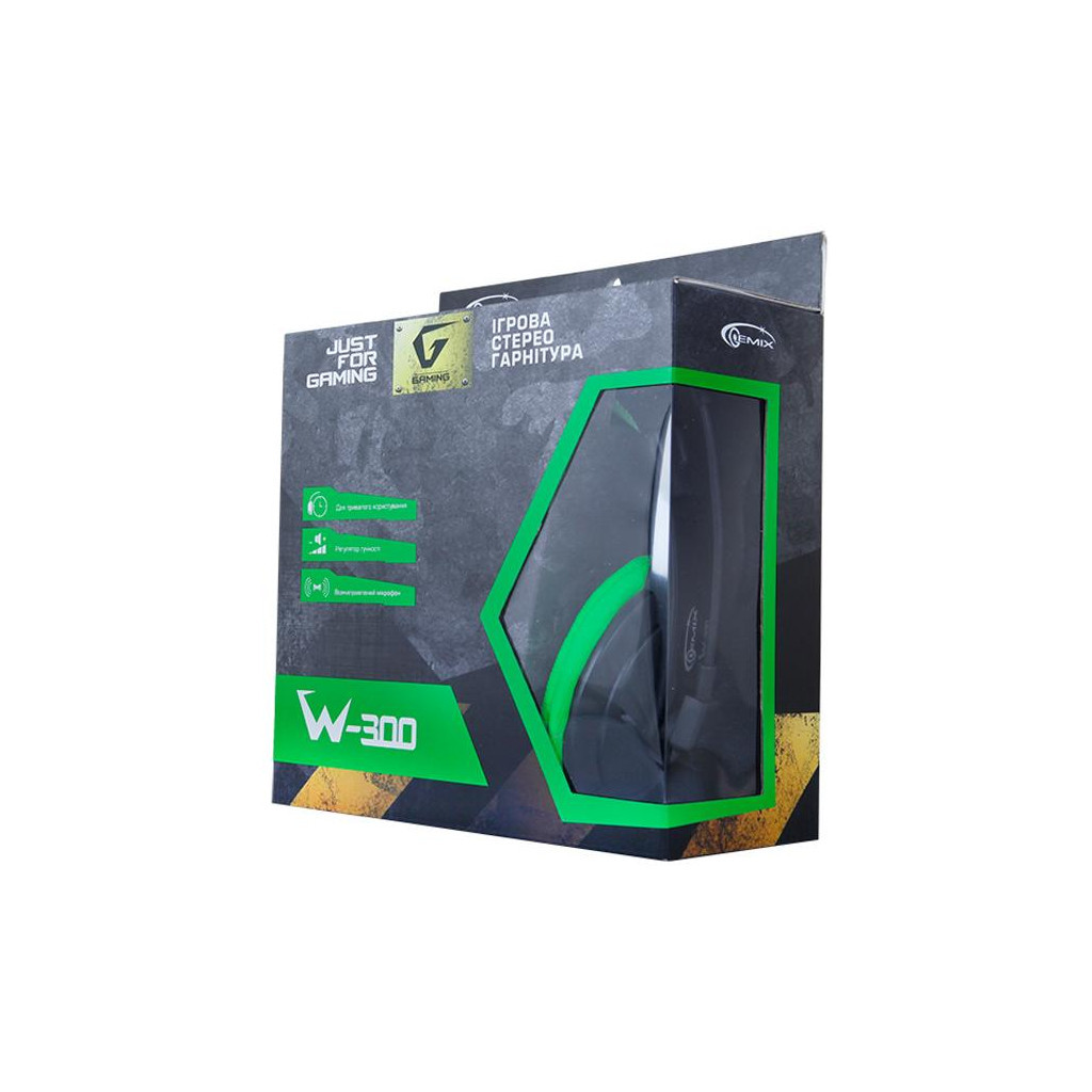 Навушники Gemix W-300 black-green - зображення 5