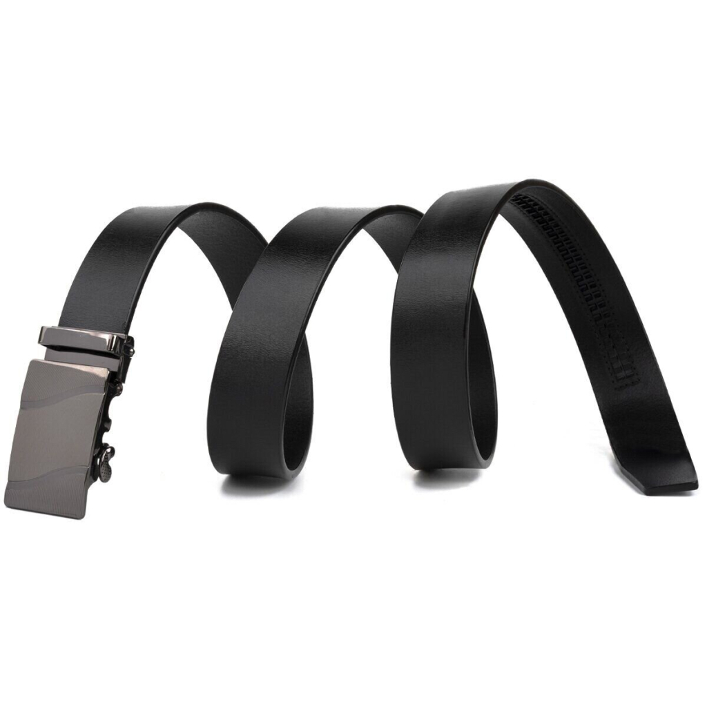 Ремінь Vintage Чоловічий з пряжкою хвиля Чорний (20250) - зображення 2