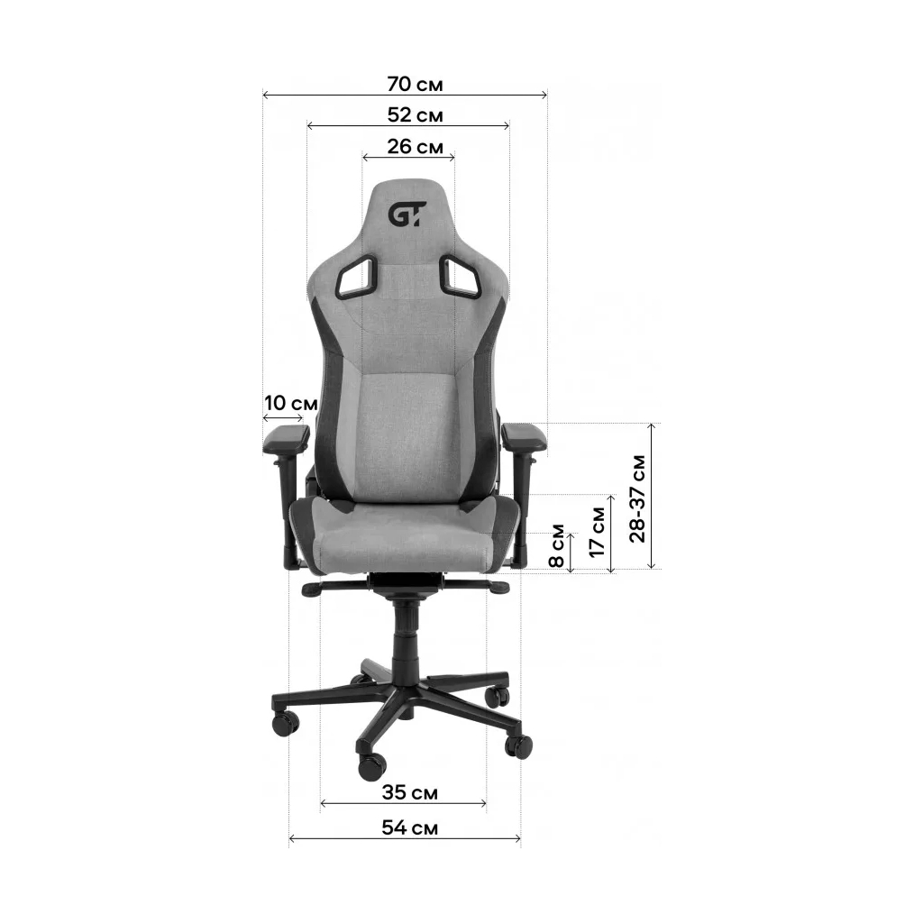 Крісло ігрове GT Racer X-8005 Dark Gray - зображення 10